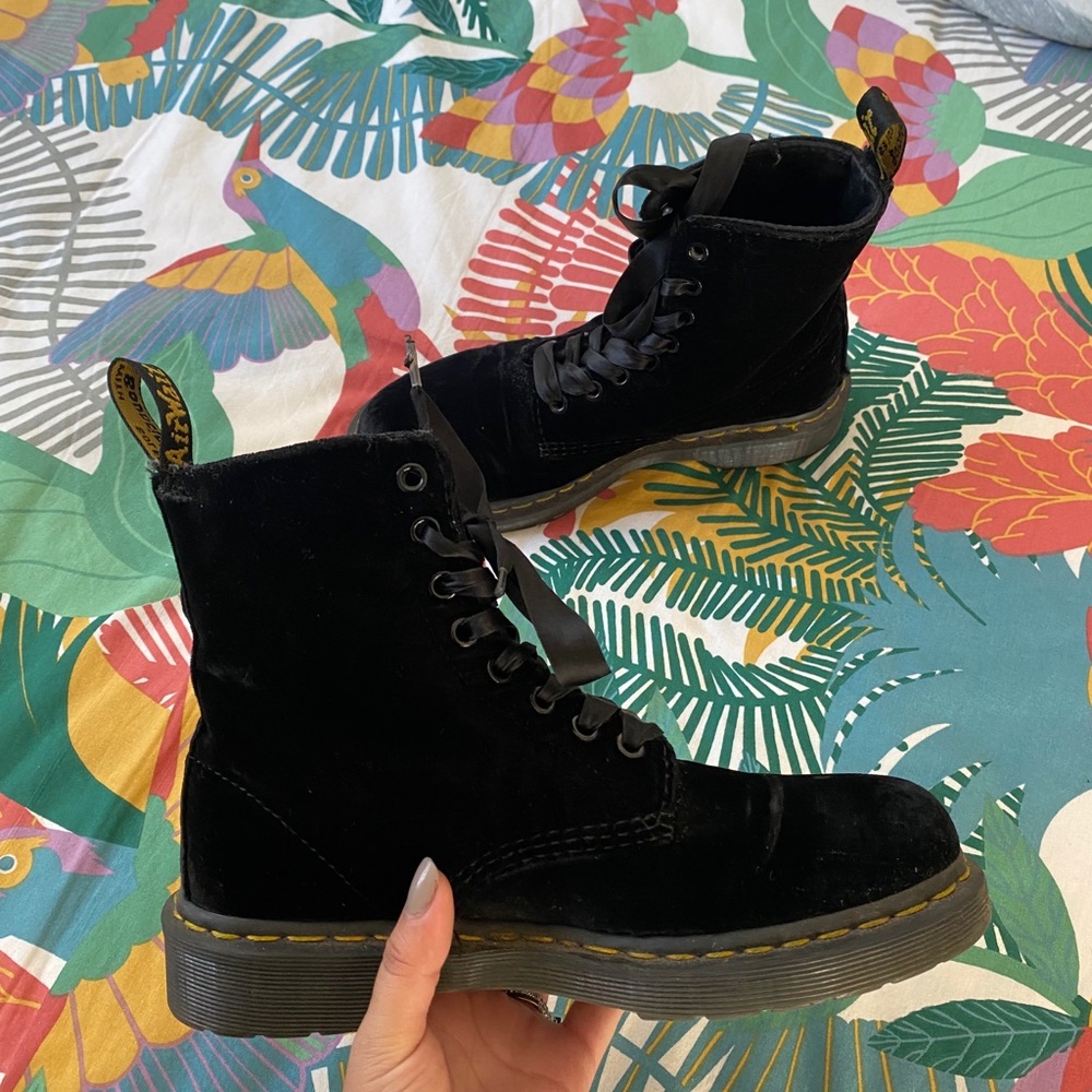 Black Velvet Doc Martens